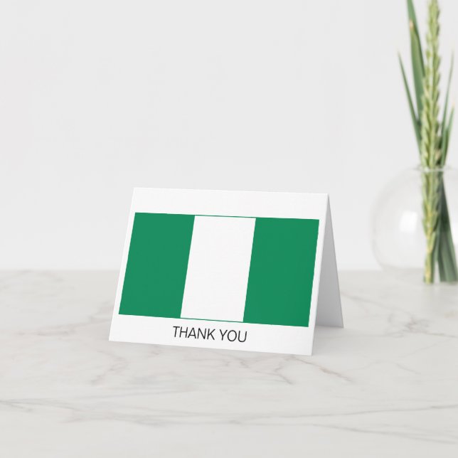 Nigeria Flag Thank You Card (Front)