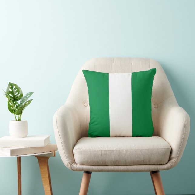 Nigeria flag throw pillow (Chair)