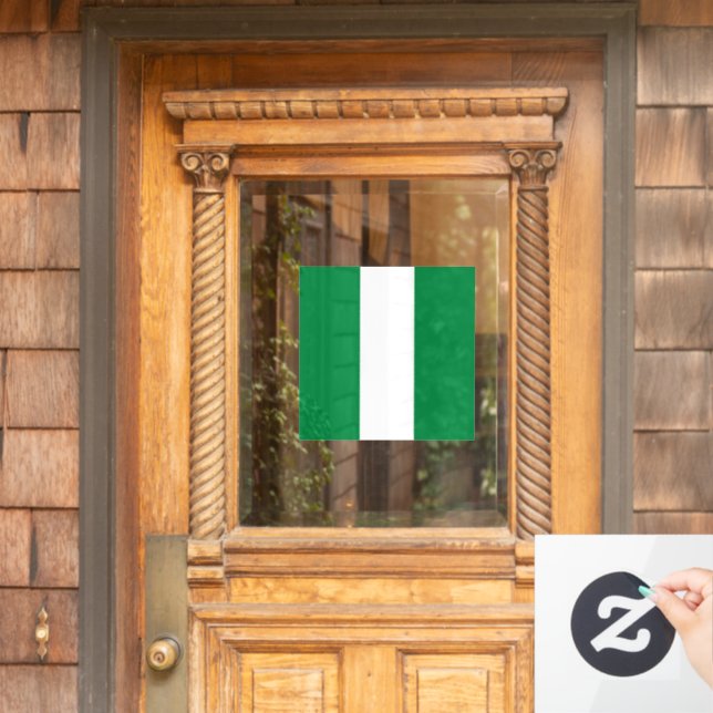 Nigeria flag window cling (Home Door)