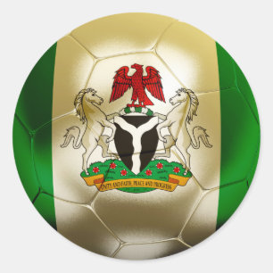 Nigeria Football Classic Round Sticker