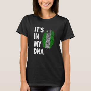 Nigeria Its In My Dna Nigerian Flag Distressed T-Shirt