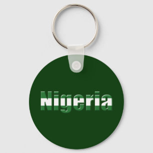 Nigeria Logo in the colours of the Nigerian flag Keychain