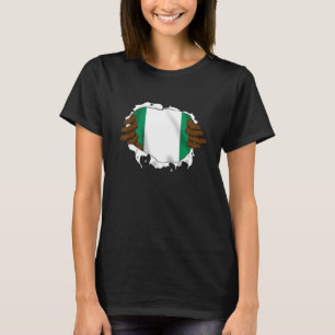 Nigeria Nigerian Africa Proud Heart Love Hands T-Shirt
