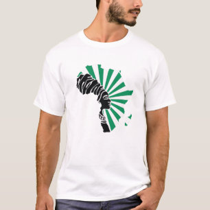 Nigeria Nigerian Flag Africa Map Ethnic Heritage B T-Shirt