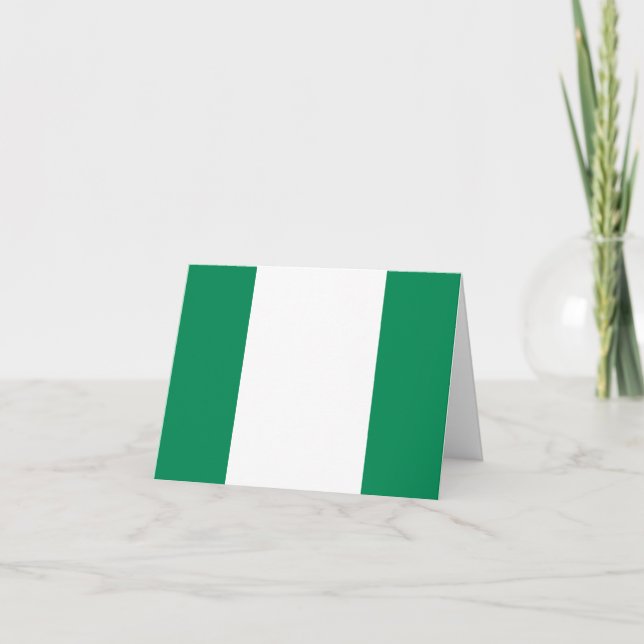 Nigeria (Nigerian) Flag Card (Front)