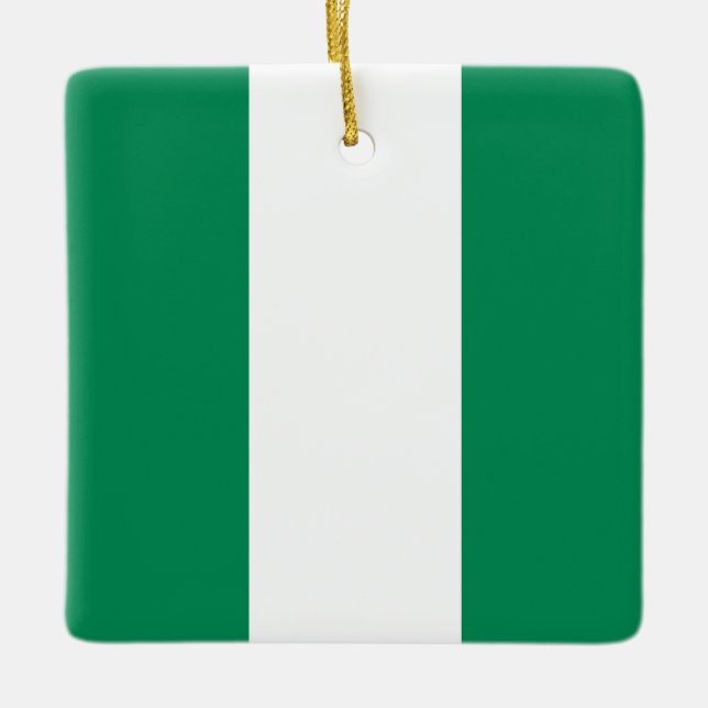 Nigeria (Nigerian) Flag  Ceramic Ornament (Front)
