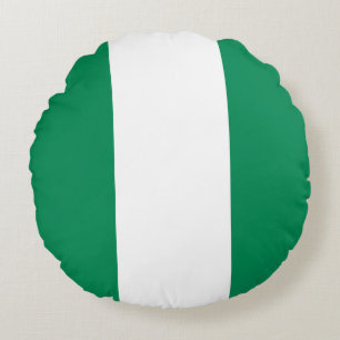 Nigeria (Nigerian) Flag Round Pillow
