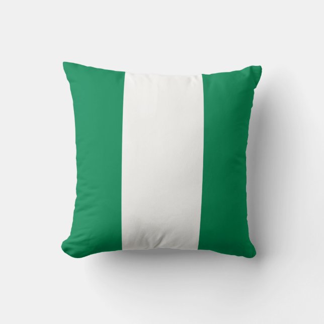 Nigeria (Nigerian) Flag Throw Pillow (Front)