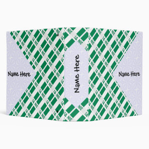 Nigeria Nigerian Flag Tiled Black Personalization Binder