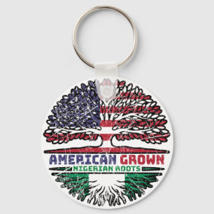 Nigeria Nigerian US American USA United States Keychain