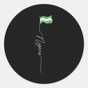 Nigeria Nigerians Flag Nigeria Patriotic Classic Round Sticker