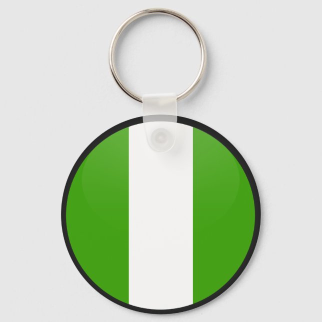 Nigeria quality Flag Circle Keychain (Front)