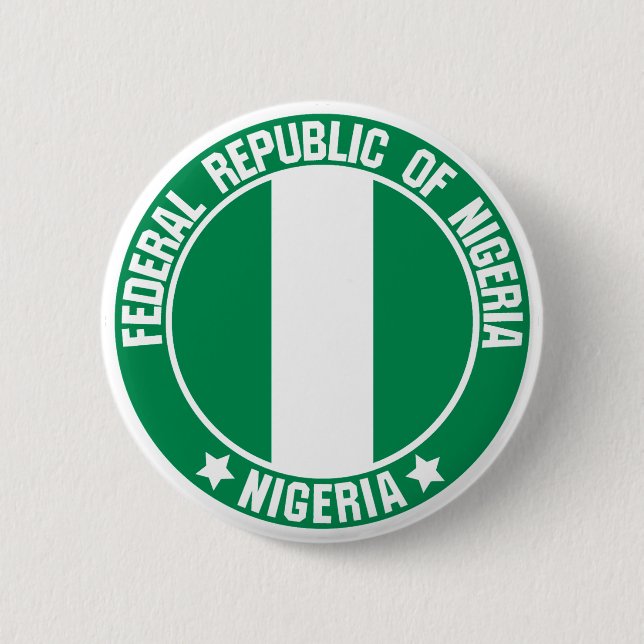 Nigeria Round Emblem 2 Inch Round Button (Front)