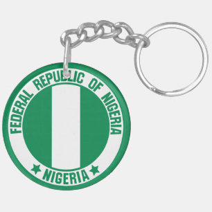 Nigeria Round Emblem Keychain