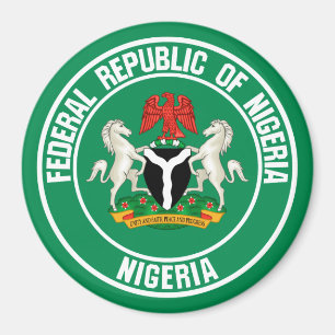 Nigeria Round Emblem Magnet