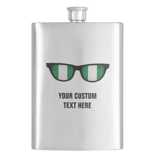Nigeria Shades custom flask (Front)