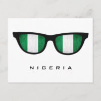 Nigeria Shades custom text & colour postcard