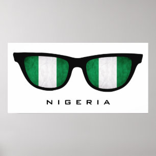 Nigeria Shades custom text & colour poster