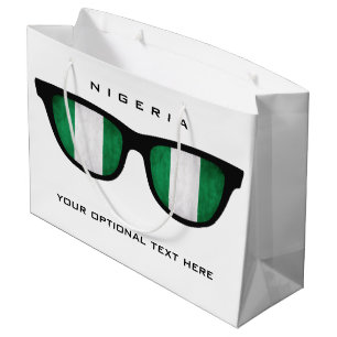 Nigeria Shades texte personnalisé et sac cadeau co