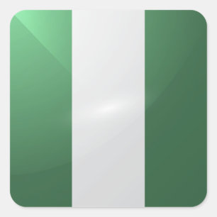 Nigeria square glossy flag sticker
