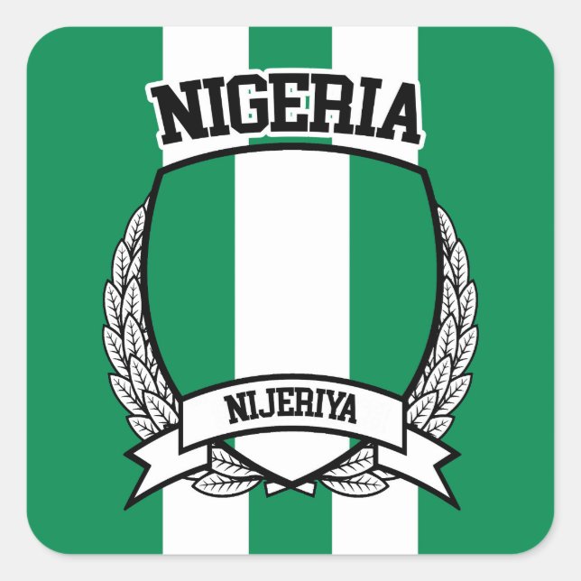 Nigeria Square Sticker (Front)