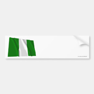 Nigeria Waving Flag Bumper Sticker