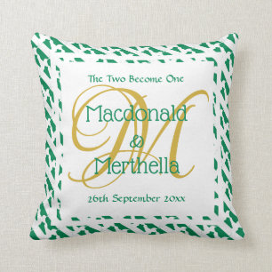 NIGERIA WEDDING KEEPSAKE Two Become One Custom Throw Pillow