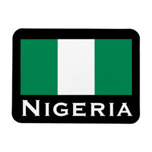Nigeria with Nigerian Flag (West Africa) Magnet
