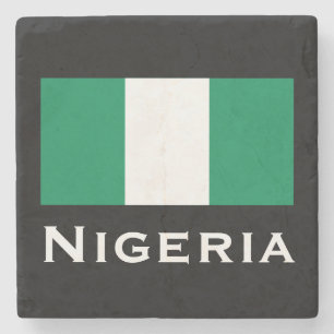 Nigeria with Nigerian Flag (West Africa) Stone Coaster