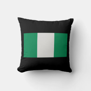Nigeria with Nigerian Flag (West Africa) Throw Pillow