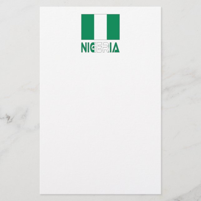 Nigeria with the Nigerian Flag  (Front)