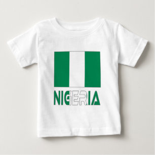 Nigeria with the Nigerian Flag Baby T-Shirt