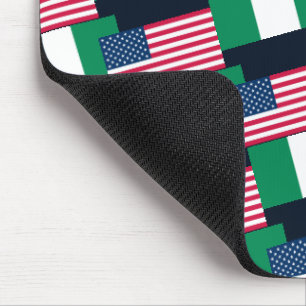 Nigerian and American Flag Mousepad