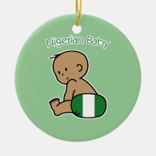 Nigerian Baby Ceramic Ornament