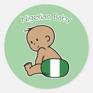 Nigerian Baby Classic Round Sticker