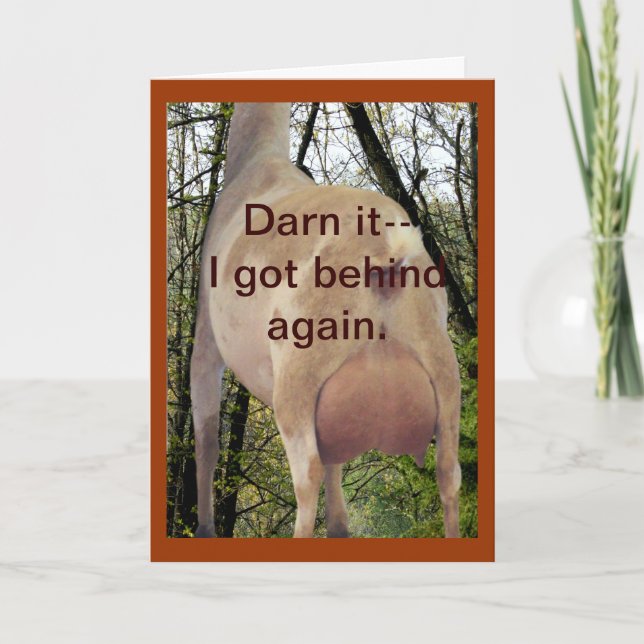 Nigerian Doe Belated Birthday Card or any occasion (Front)