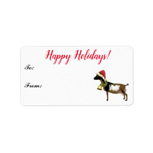 Nigerian Dwarf Dairy Goat Christmas Gift Tag