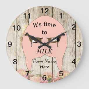 Nigerian Dwarf Dairy Goat Farm Udder Large Clock