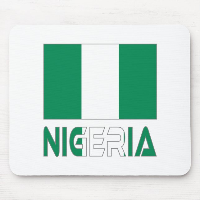 Nigerian Flag and Nigeria Mouse Pad (Front)