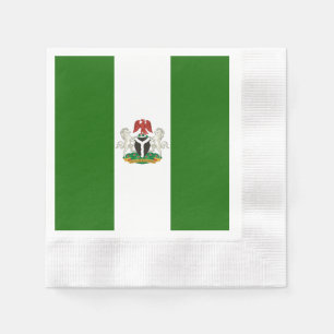 Nigerian flag-coat of arms napkin