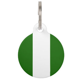 Nigerian flag-coat of arms pet tag