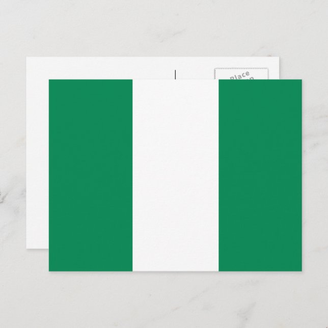 Nigerian Flag, Flag of Nigeria Postcard (Front/Back)