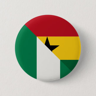 Nigerian Ghanaian Flag Nigeria Ghana Naija 2 Inch Round Button