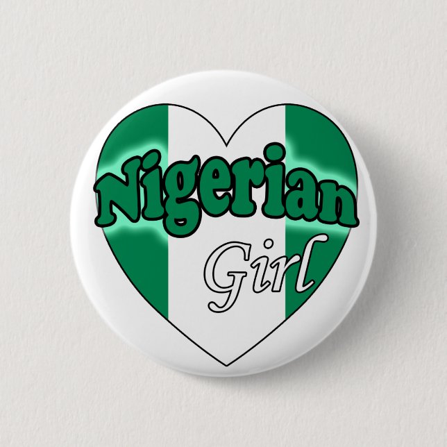 Nigerian Girl 2 Inch Round Button (Front)