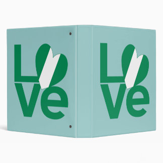 Nigerian Green LOVE Heart Flag Binder