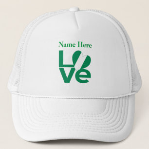 Nigerian Green LOVE Heart Flag Personalized  Trucker Hat