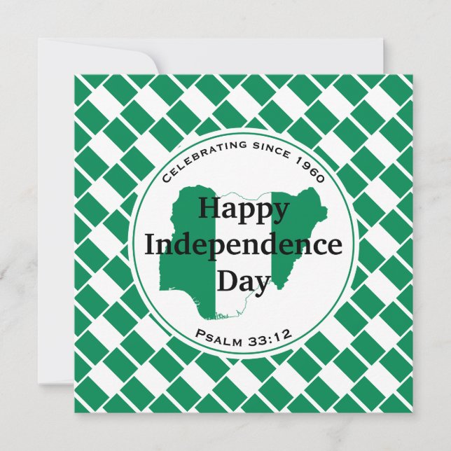 NIGERIAN INDEPENDENCE Celebrating Nigeria Holiday Card (Front)