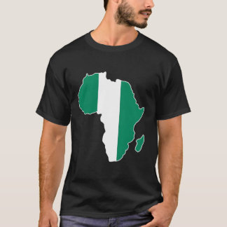 Nigerian Pride Nigeria Flag Africa Map T-Shirt Hoo