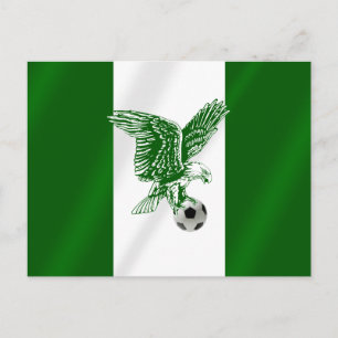 Nigerian Super Eagles flag of Nigeria Postcard