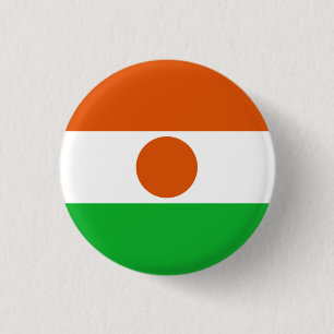 Nigerien Flag, Flag of Niger 1 Inch Round Button